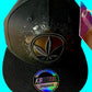 Black Flat Billed Cannabis Hat