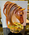Elegant Resin Horse Head Statue With Intricate Details