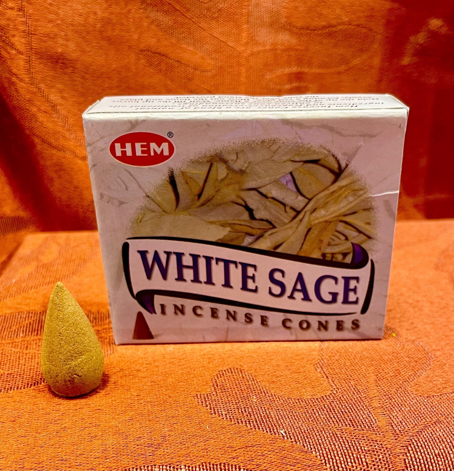 White Sage Backflow Incense Cones