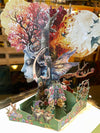 3D Popup Elf Fairyland Greeting Card With Whimsical Elves