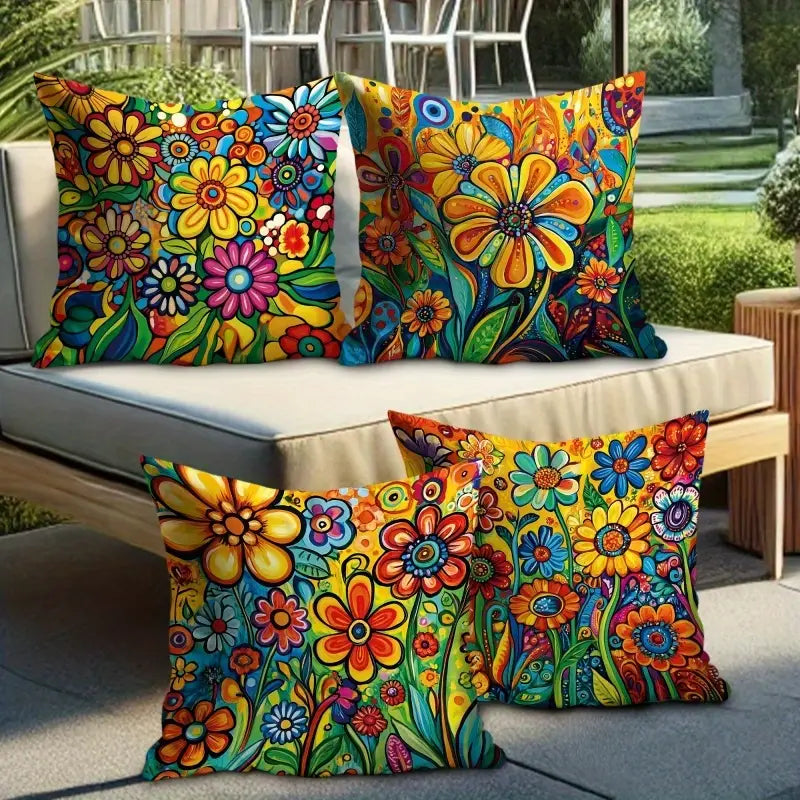 Tropical Flower Pillow Cover 18x18 The Enchanted Bazaar