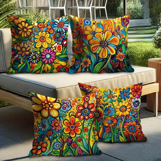 Tropical Flower Pillow Cover 18x18 The Enchanted Bazaar