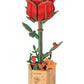Red Rose  Rowood DIY Wooden Flower 3D Puzzles