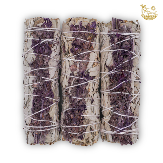 Lavender And White Sage Smudge Sticks Hand Tied Bundles Organic California Grown