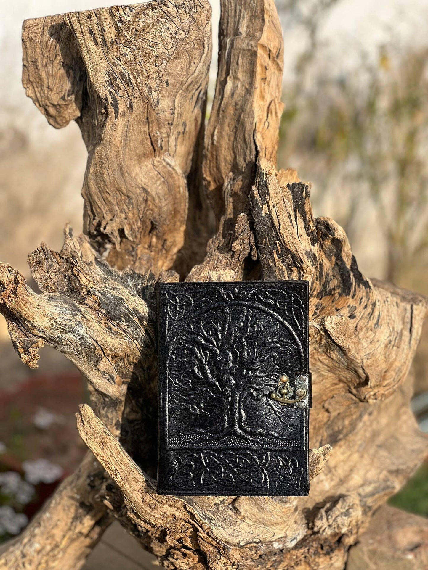 Leather Journal Notebook Tree Embossed Life Of Tree
