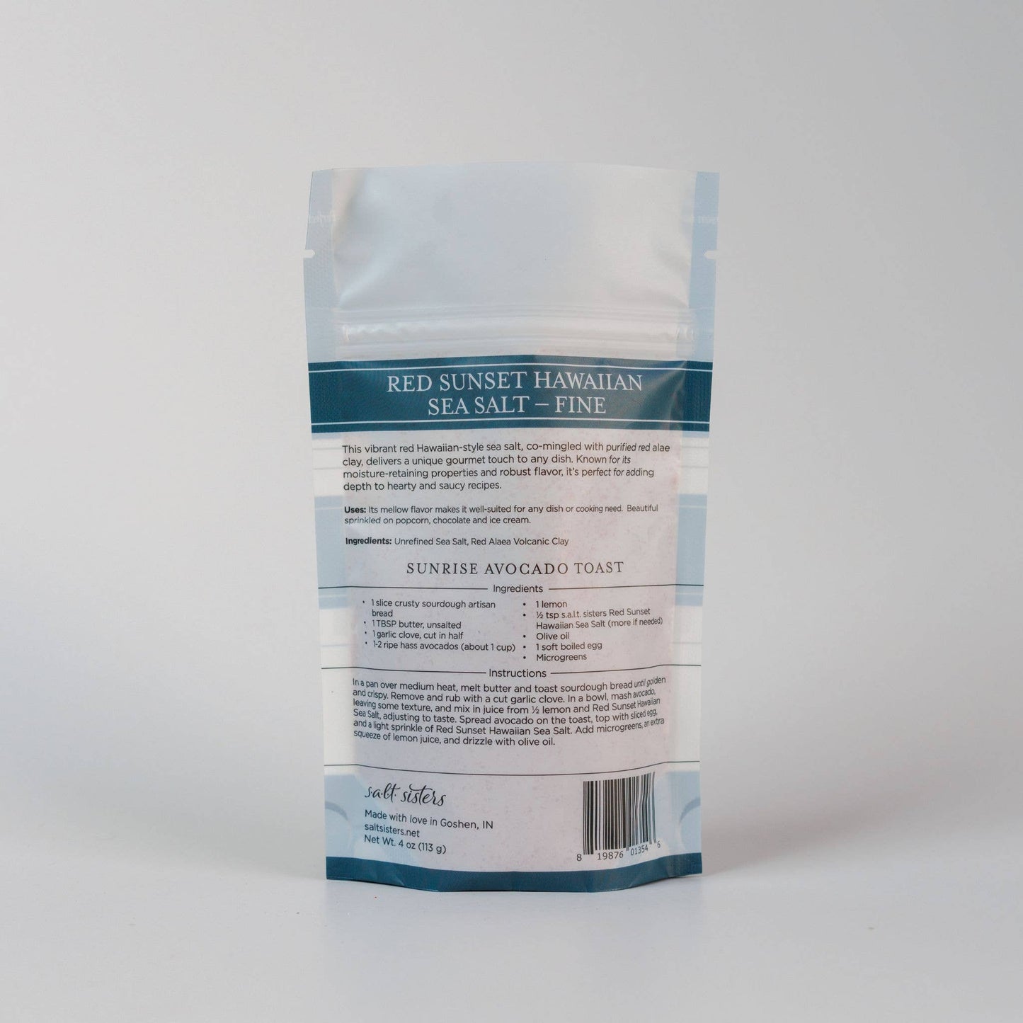 All-Natural Sea Salt - Hawaiian - Red Sunset - Fine - 4 oz