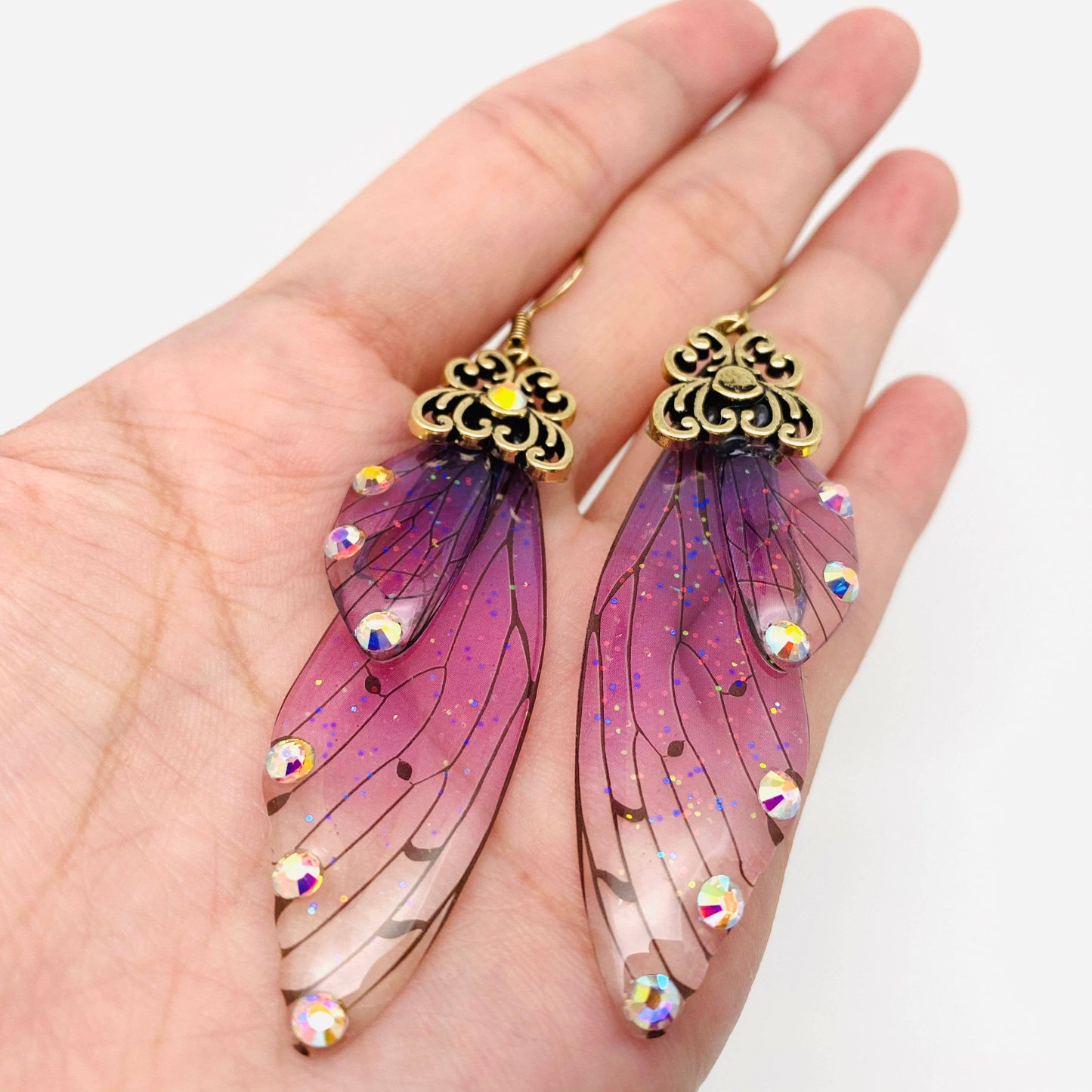 Handmade Fairy Wings Earrings