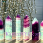 2 Lb Natural Watermelon Fluorite Obelisk Tower Crystal