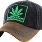 MARIJUANA LEAF VEGETERIAN VINTAGE BALLCAP