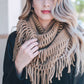 Tassel Fringe Knit Infinity Scarf – Cozy & Stylish 🧣