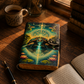 Mystic Turtle Leather Journal Handmade With Brass Lock And Deckle Edge Pages