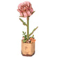 Pink Rose Rowood DIY Wooden Flower 3D Puzzles