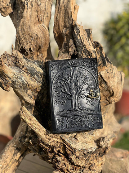 Leather Journal Notebook Tree Embossed Life Of Tree