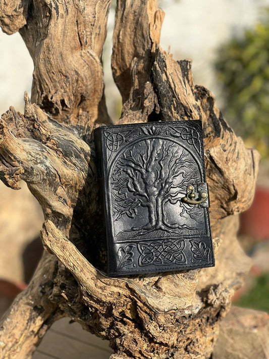 Leather Journal Notebook Tree Embossed Life Of Tree
