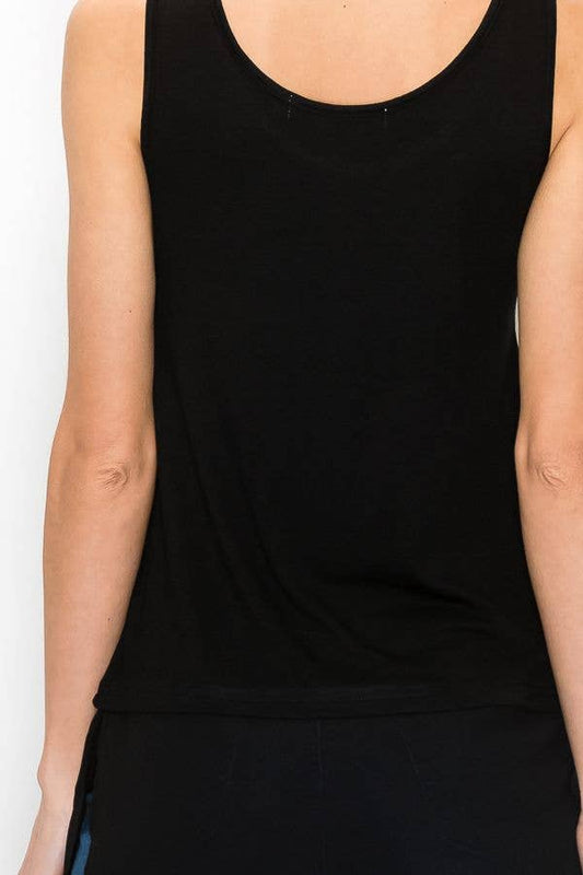 TANK TOP WITH CHIFFON LAYER