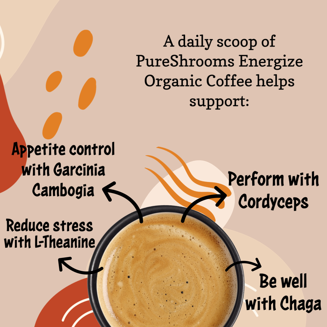 PureShrooms Energize Mushroom Coffee with Cordyceps & Chaga
