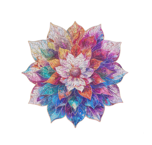 Rosewood Mystic Mandala Flower 2D Wooden Puzzles