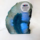 Illuminate your space with the stunning Agate Geode Cut Base Crystal Lamp, featuring vibrant dyed agate colors.
