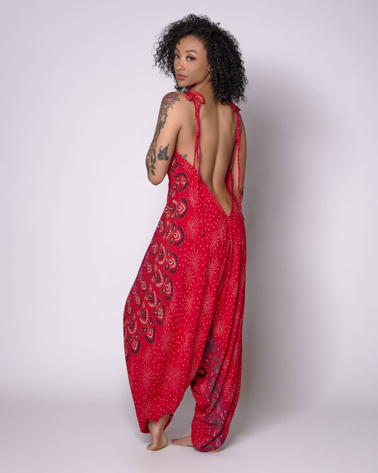 BoHo  Red Romper
