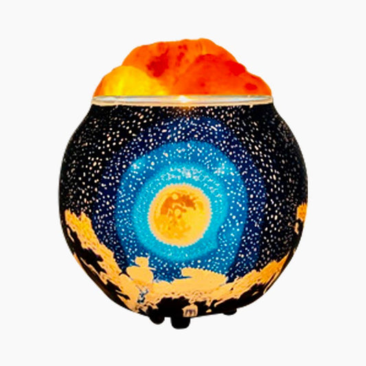 Moon Handcrafted Salt Lamp Diffuser With  Ul  Listed Dimmer