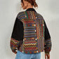 Corduroy Black/Multi Jacket for Women