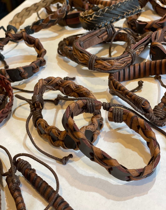 Vintage Inspired Leather Bracelet The Enchanted Bazaar