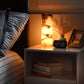 Elegant Handcrafted Onyx Table Lamp - Cylinder radiates a warm amber glow, enhancing your decor with natural beauty.