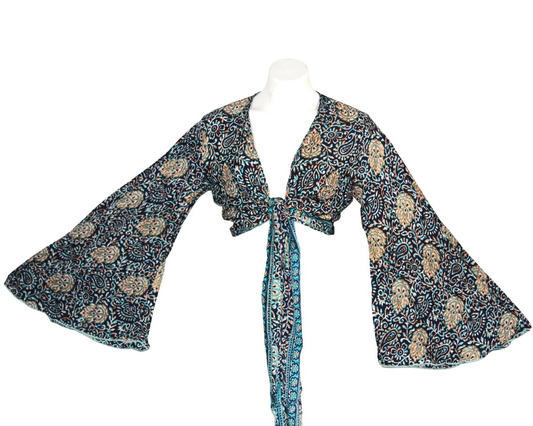 Silky Wrap tops/ Boho Tops