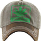 MARIJUANA LEAF VEGETERIAN VINTAGE BALLCAP