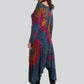 Tie Dye Blouse Long Sleeve Spandex Asymmetrical