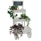 White 3-Tier Fir Wood Plant Stand with Chalkboard
