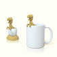 Dinosaur baby tea leak silicone