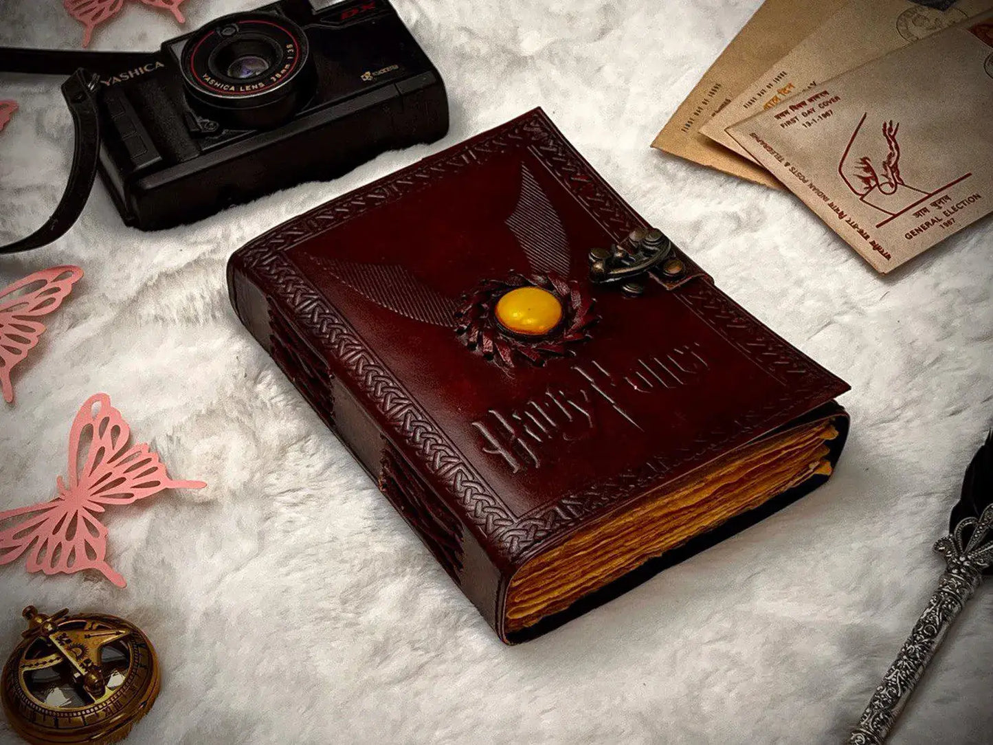Leather Journal Notebook With Harry Potter Embossed