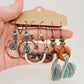 Three Pairs Set Boho Earrings In Different Styles