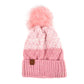 Women's Split-Toned Pom Pom Knit Winter Hat