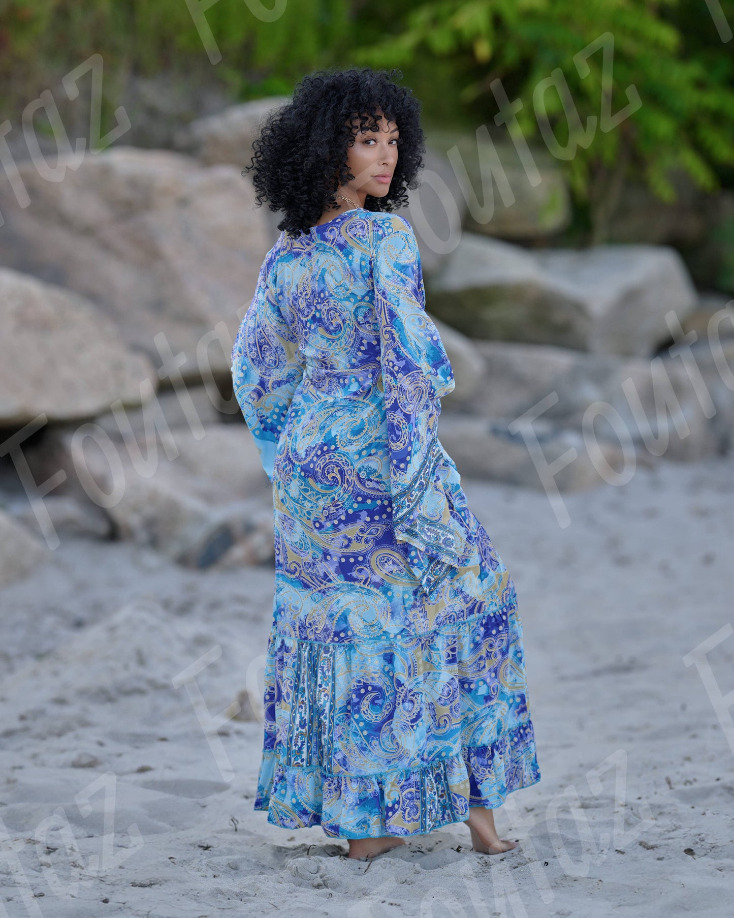 Long Sleeve Boho Kimonos, Wrap Dress , Case of mixed colors