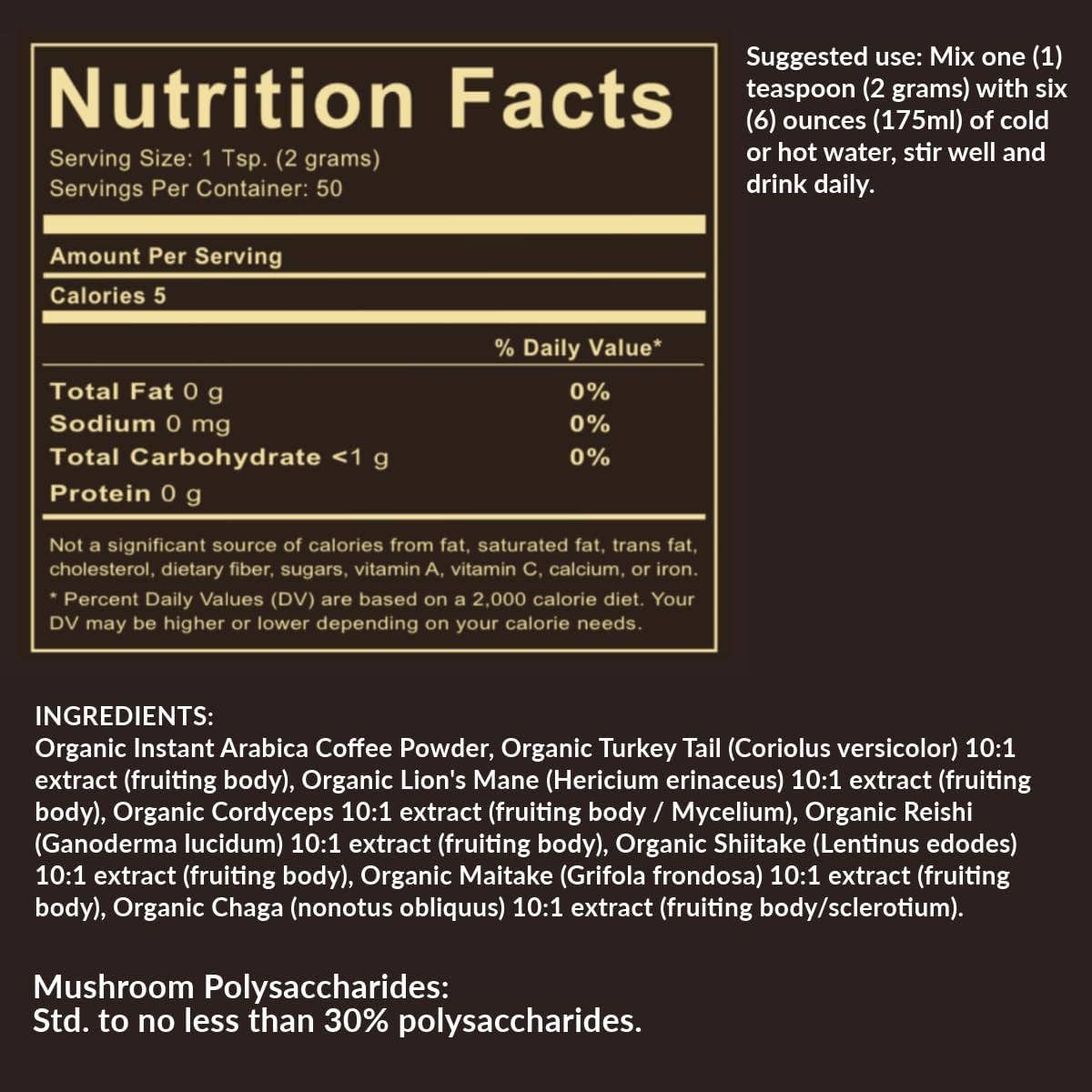 PureShrooms Perfect 7 Mushroom Coffee mix