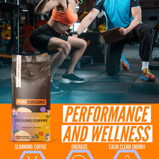 PureShrooms Energize Mushroom Ground Coffee
