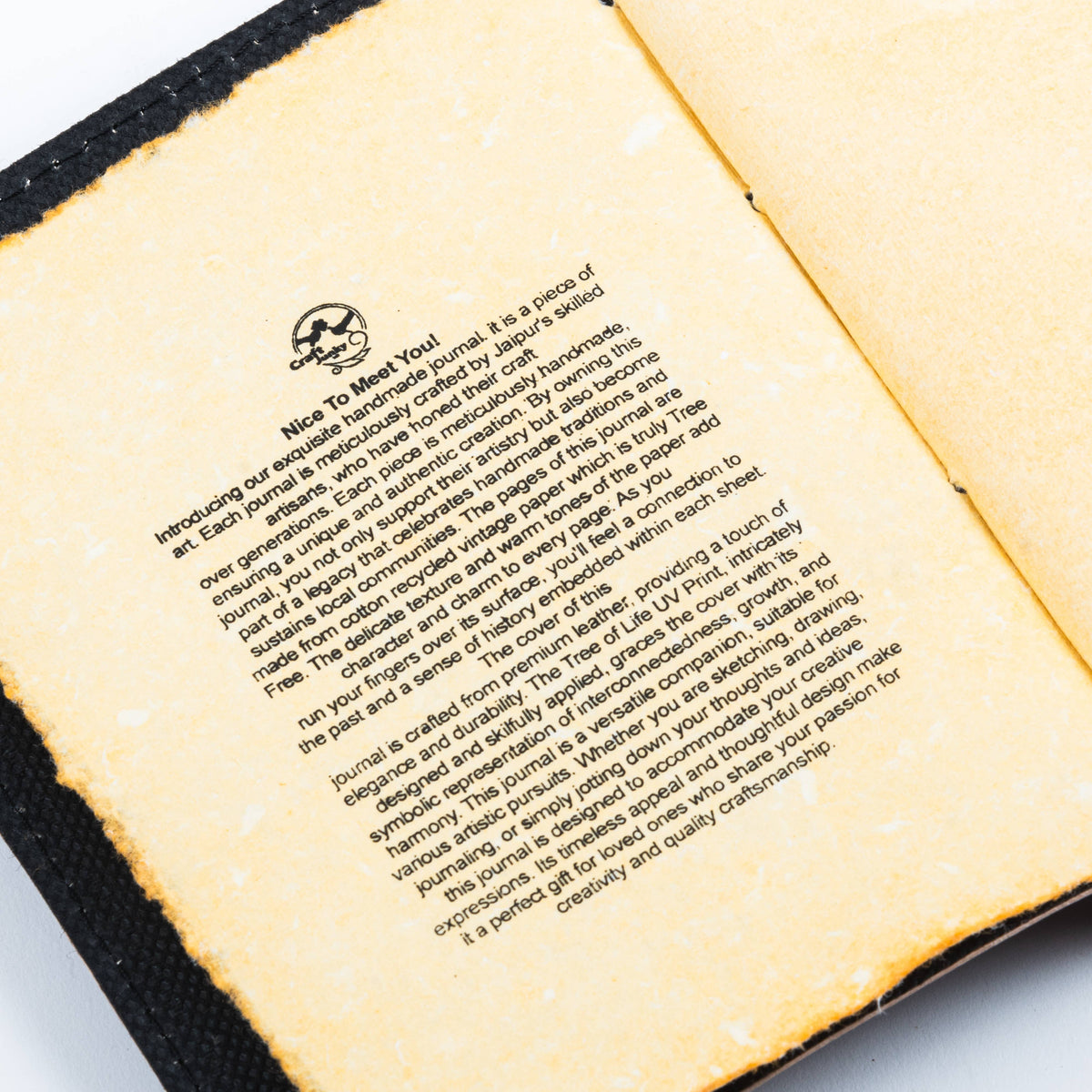Handcrafted Leather Journal Notebook With Book Lover Print Quote Gift For Writers