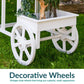 White 3-Tier Fir Wood Plant Stand with Chalkboard