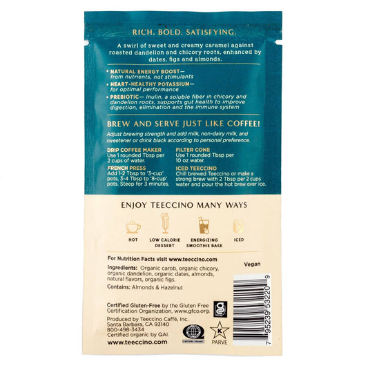 Dandelion Caramel Nut Chicory Herbal Coffee-85% Organic