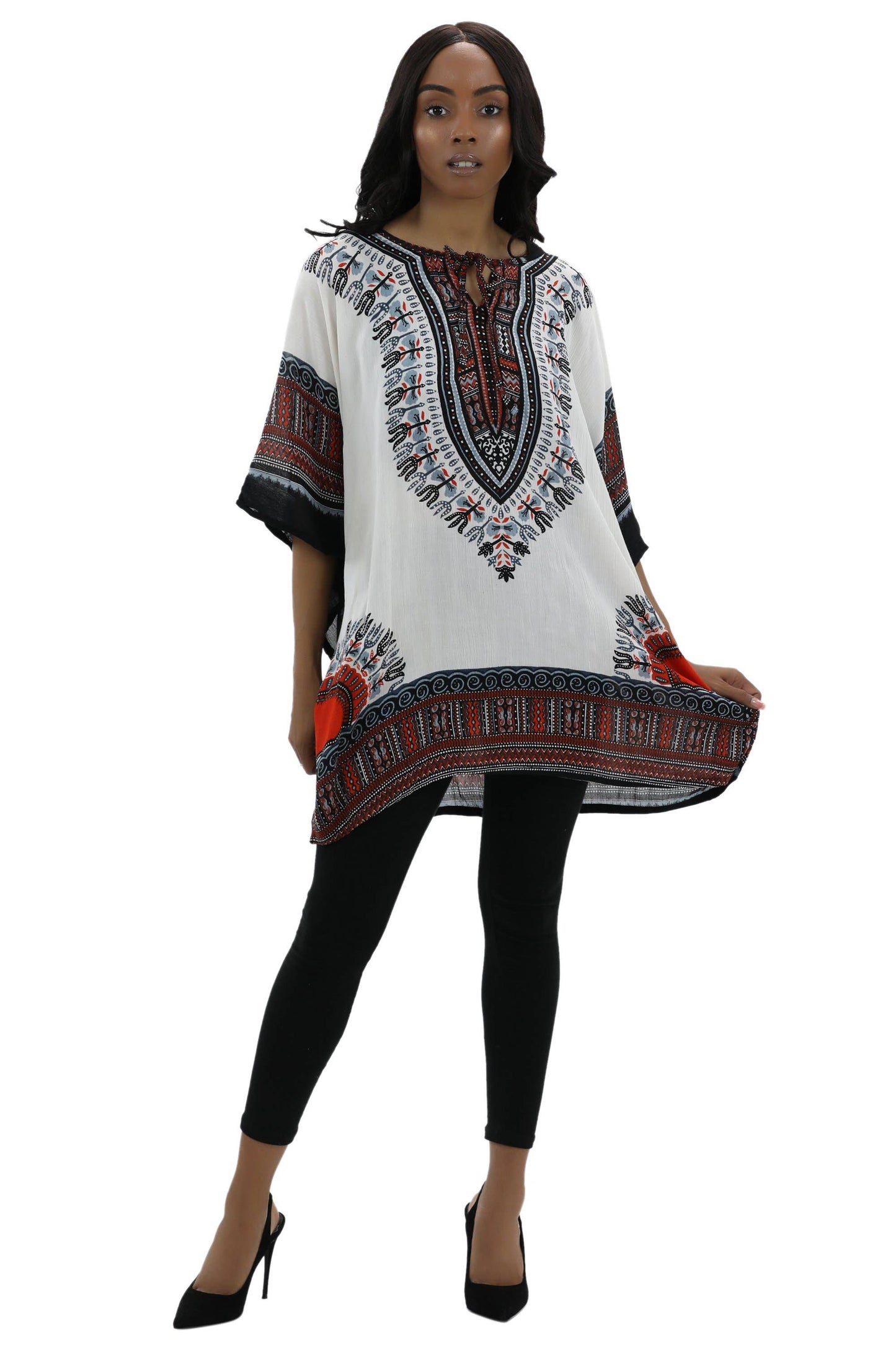 Traditional Dashiki Print Cover Up