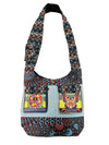 Cotton Two Pocket Peace And Butterfly Bag RIB25822 Multi Color Everyday Tote For Women And Girls