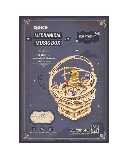 Starry Night Orrery Mechanical Music Box