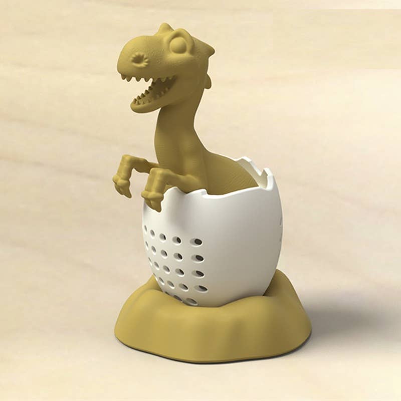 Dinosaur baby tea leak silicone