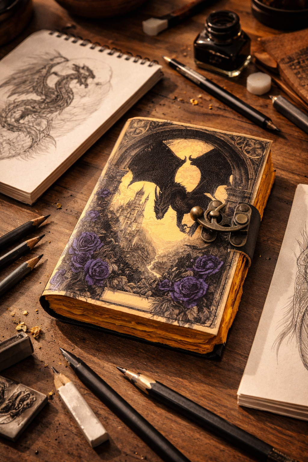 Leather Vintage Handmade Journal Blank Grimoire Notebook Diary Premium Quality