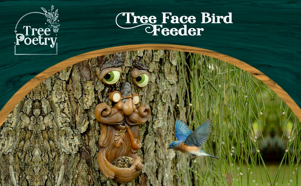 Tree Face bird feeder
