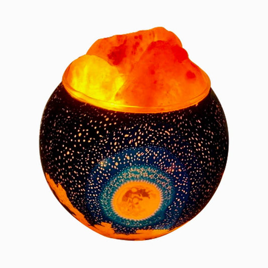 Moon Handcrafted Salt Lamp Diffuser With  Ul  Listed Dimmer