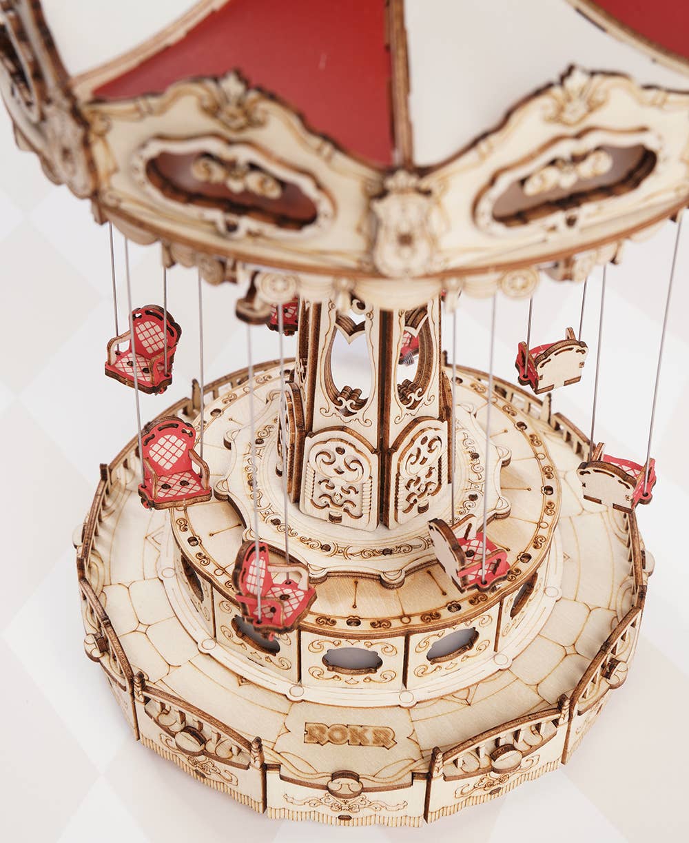 3D Wooden Puzzles DIY Music Box Swing Ride