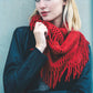 Tassel Fringe Knit Infinity Scarf – Cozy & Stylish 🧣